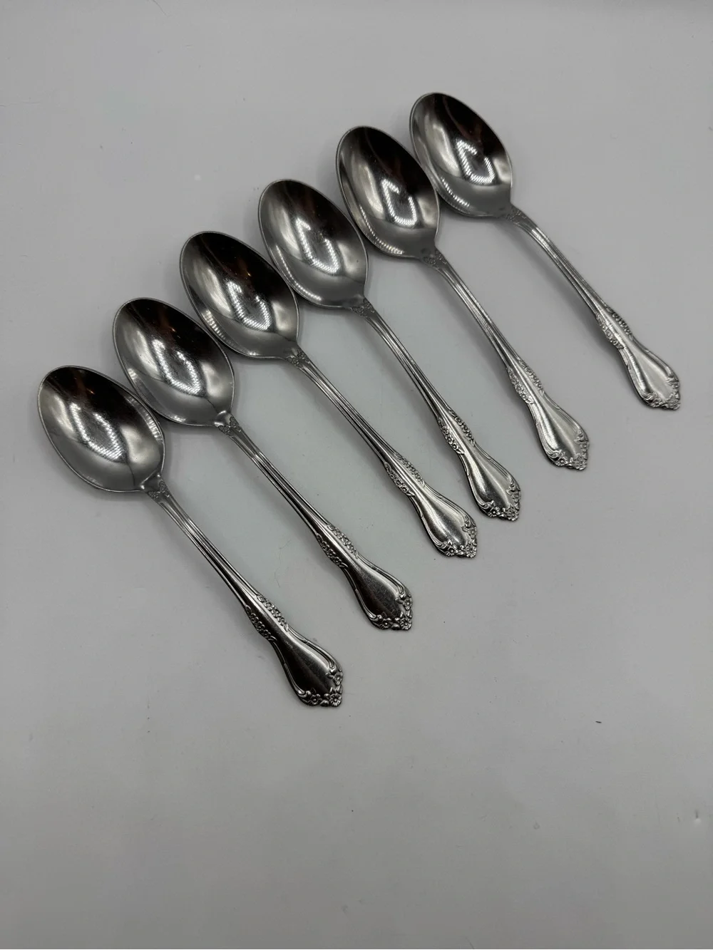 Oneida Ltd Wm Rogers Deluxe Mansfield Stainless Flatware Set Of 6 Teaspoons
